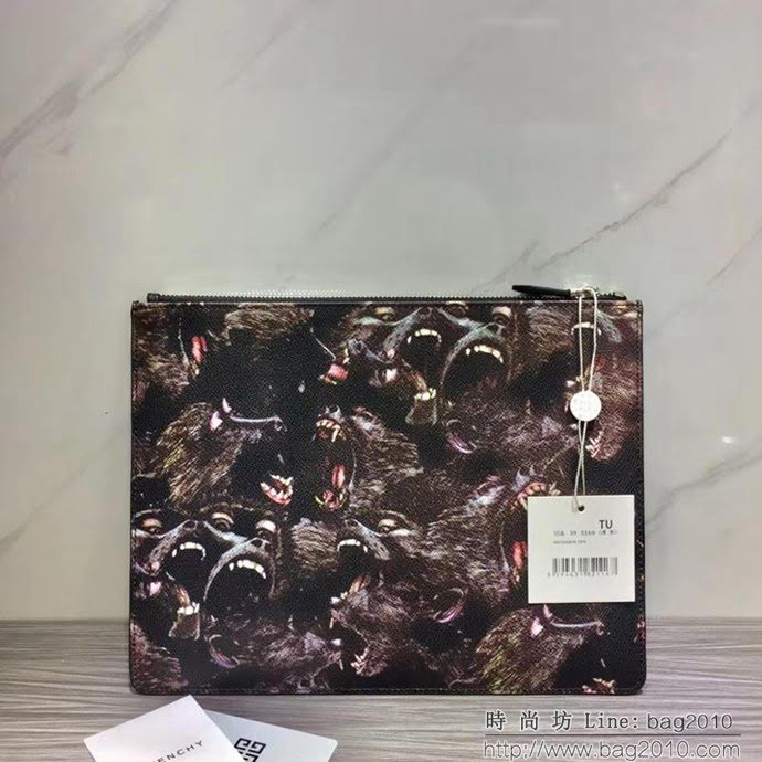 GlVENCHY紀梵希 2018最新 熱賣款式 專櫃品質 頂級進口牛皮 原版五金 拉鏈手包 091888  tsg1103